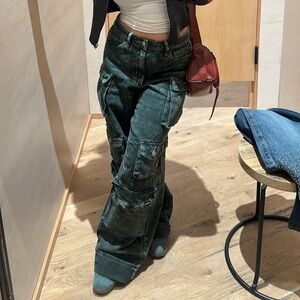 Dark Green Cargo Pants